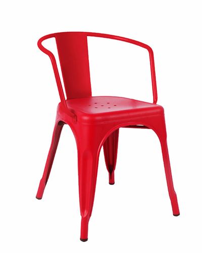 Ghế Tolix có tay TL-02 màu đỏ