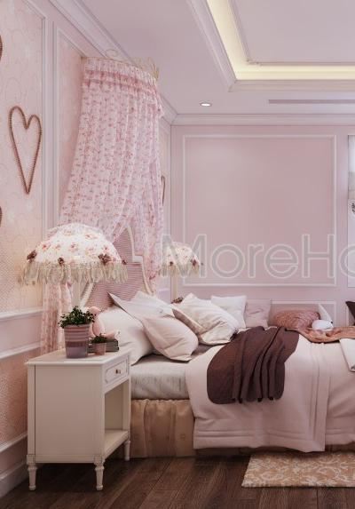 Giường ngủ công chúa phòng bé gái