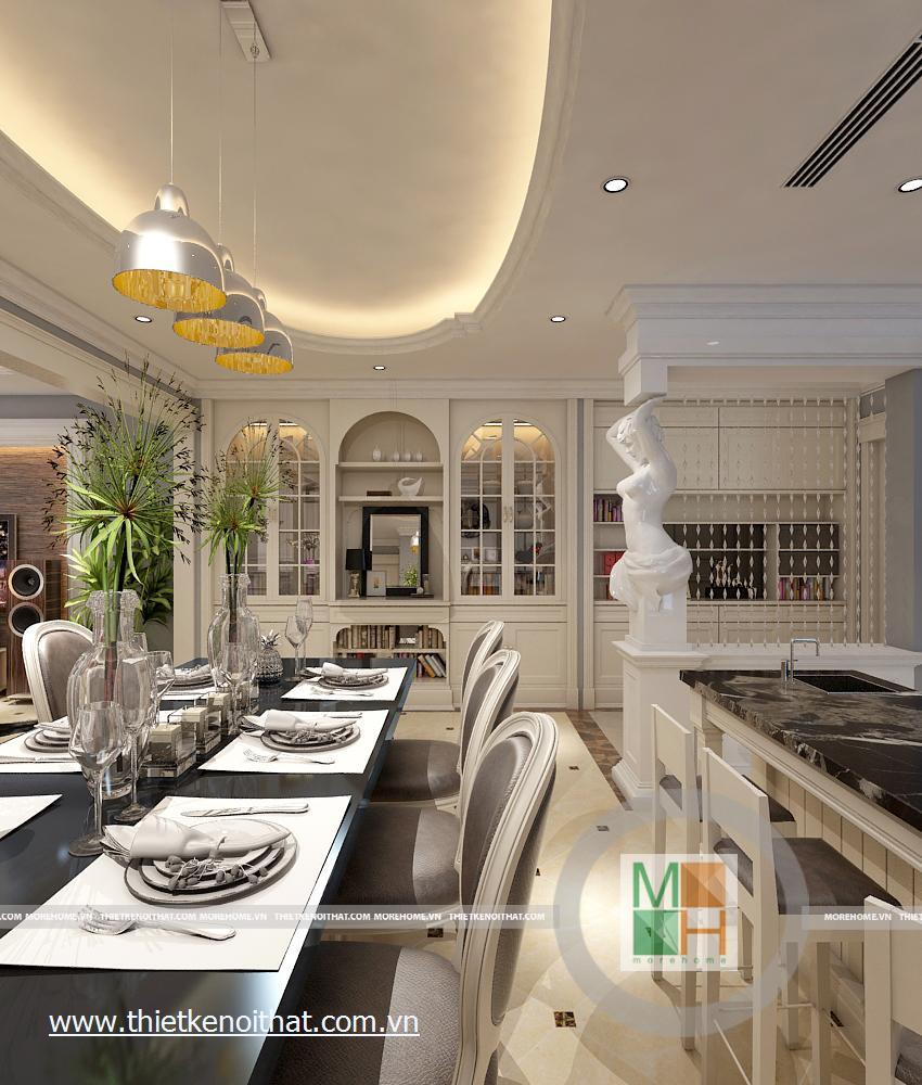 Thiết kế nội thất chung cư tân cổ điển tại Mandarin Garden Hòa Phát