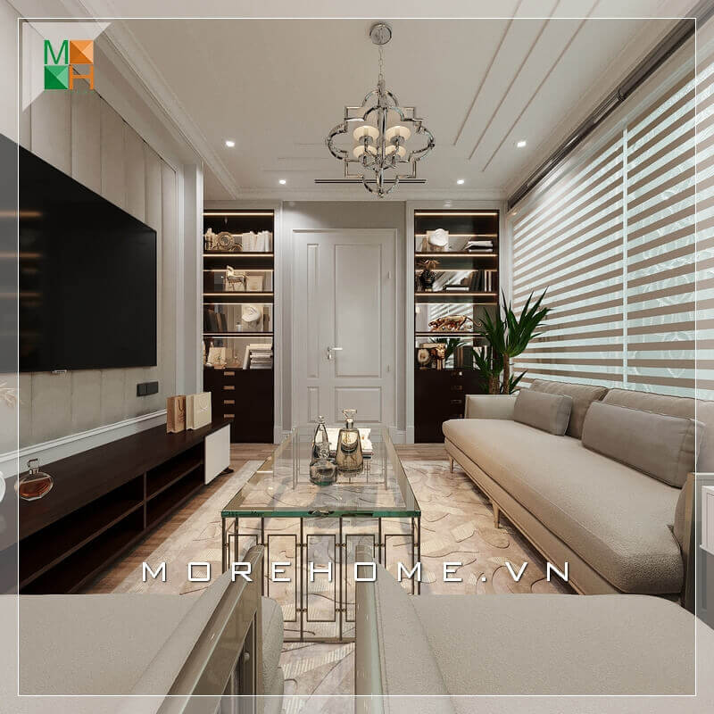 Một phòng khách tân cổ điển đẹp sẽ phải thể hiện được rõ nhất tính năng của nó bằng cách lựa chọn nội thất thông minh và lựa chọn màu sắc phù hợp nhất đối với thiết kế ngôi nhà. Thiết kế phòng ngủ biệt thự