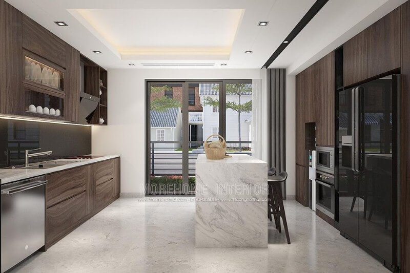 Trang trí phòng bếp ấn tượng với ý tưởng tận dụng tối đa nguồn sáng nhưng không ảnh hưởng phong thủy.