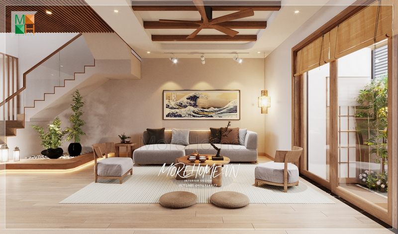 Thiết kế những chậu cây xanh giúp trao đổi bầu không khí trong lành dễ chịu không gian sống xanh mát.