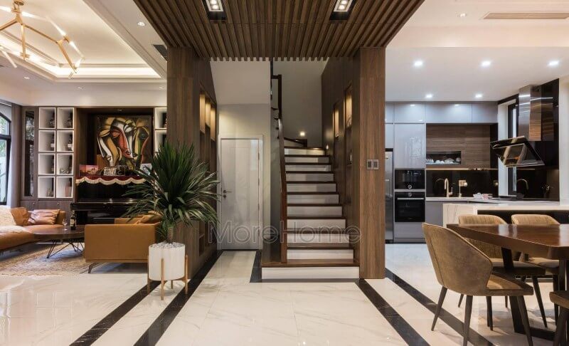 Morehome đã thực hiện xong các sản phẩm hình ảnh thi công đồ gỗ, cầu thang gỗ đẹp tại biệt thự Vinhomes Imperia Hải Phòng.
