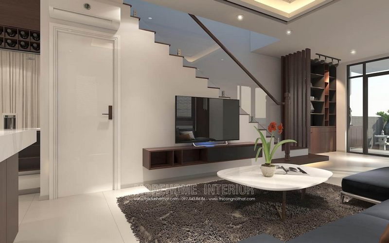 Cửa gỗ cao cấp sử dụng chất liệu Acrylic An Cường được sử dụng trong căn hộ Vinhomes MH07.